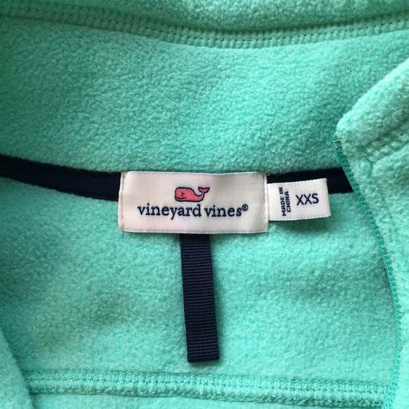 Vineyard Vines Mint Colored Fleece Vest Size XXS - Picture 4 of 7
